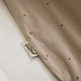 Little Green Sheep Organic Quilt Baby Sleeping Bag in Truffle with Cocoa - 1.0 Tog