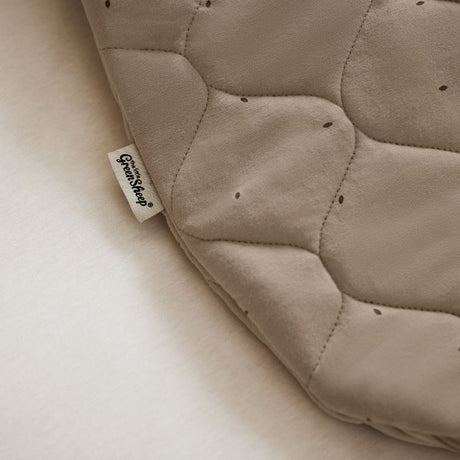 Little Green Sheep Organic Quilt Baby Sleeping Bag in Truffle with Cocoa Rice - 2.5 Tog