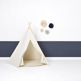 Little Green Sheep Kids Teepee Play Tent - Linen
