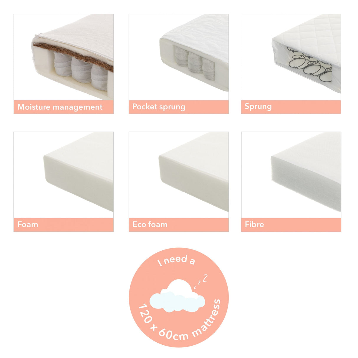 Obaby Maya Mini Cot Bed - White With Natural