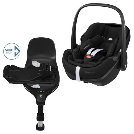 iCandy Peach 7 Twin Pushchair Travel System Bundle with Maxi-Cosi Pebble 360 Pro2 iSize Car Seat & Base - Black Edition 9