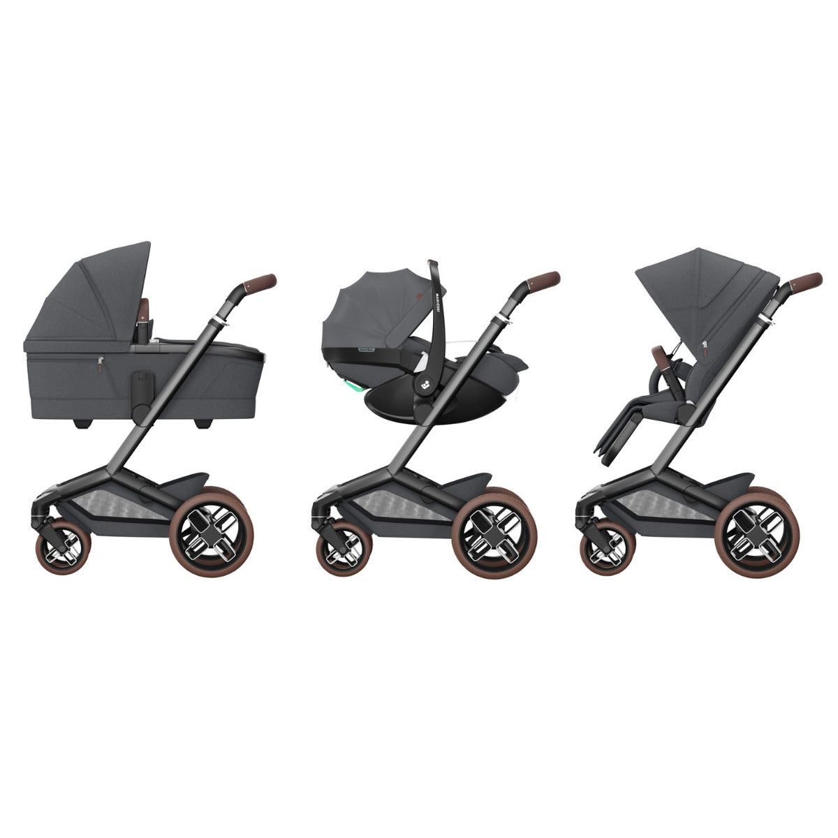 Maxi-Cosi Fame Pebble 360 Pro 2 Travel System Bundle - Twillic Graphite 12