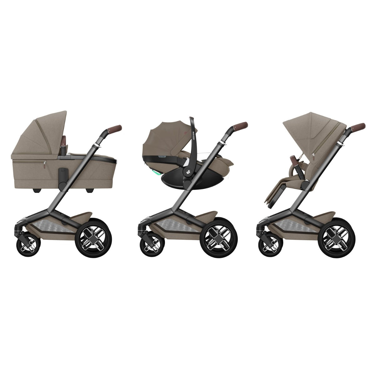 Maxi-Cosi Fame Pebble 360 Pro 2 Premium 9 Piece Travel System Bundle - Twillic Truffle with Black Wheels 12