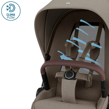 Maxi-Cosi Fame Pushchair + Carrycot - Twillic Truffle with Black Wheels 11