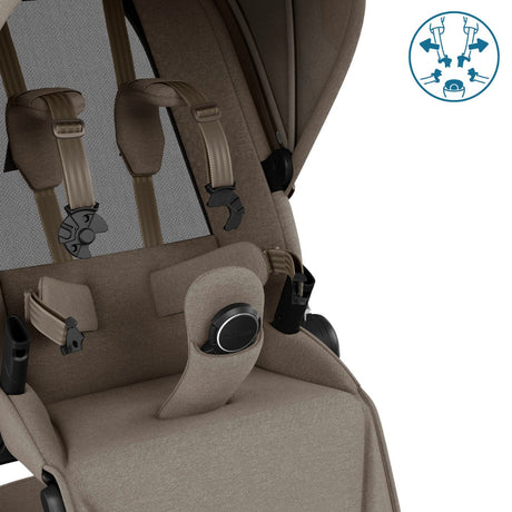 Maxi-Cosi Fame Pushchair - Twillic Truffle with Black Wheels 7