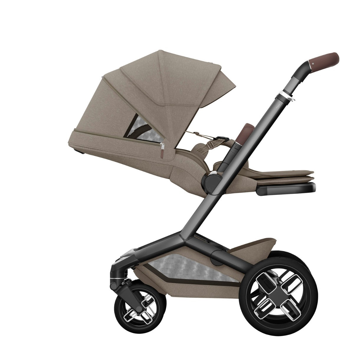Maxi-Cosi Fame Pushchair + Carrycot - Twillic Truffle with Black Wheels 16