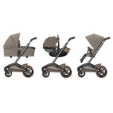 Maxi-Cosi Fame Pebble 360 Pro 2 Premium 9 Piece Travel System Bundle - Twillic Truffle with Brown Wheels 9