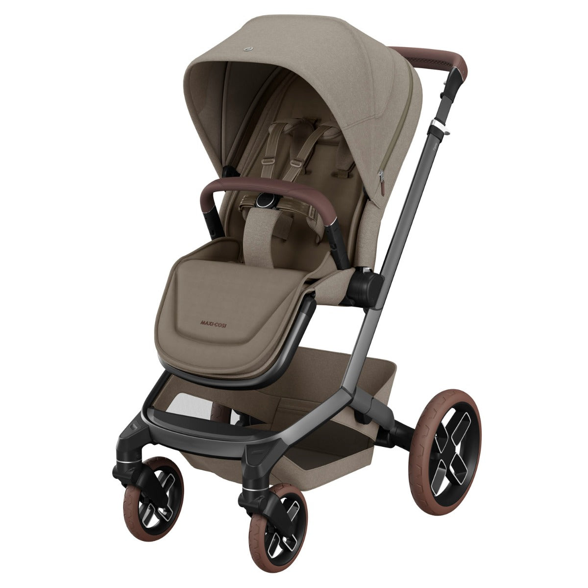 Maxi-Cosi Fame Pushchair - Twillic Truffle with Brown Wheels 1