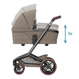 Maxi-Cosi Fame Pushchair + Carrycot - Twillic Truffle with Brown Wheels 8