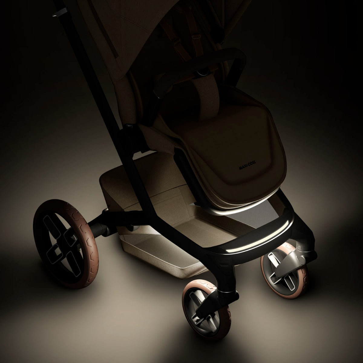 Maxi-Cosi Fame Pushchair - Twillic Truffle with Brown Wheels 2