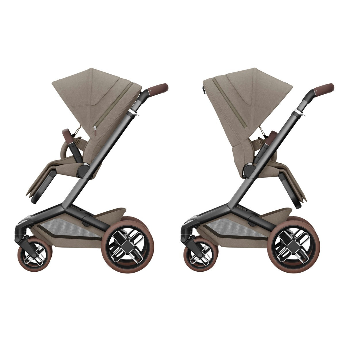 Maxi-Cosi Fame Pebble 360 Pro 2 Travel System Bundle - Twillic Truffle with Brown Wheels 22