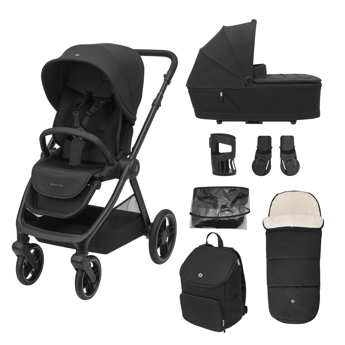 Maxi-Cosi Oxford 7 Piece Essentials Bundle - Twillic Black 1