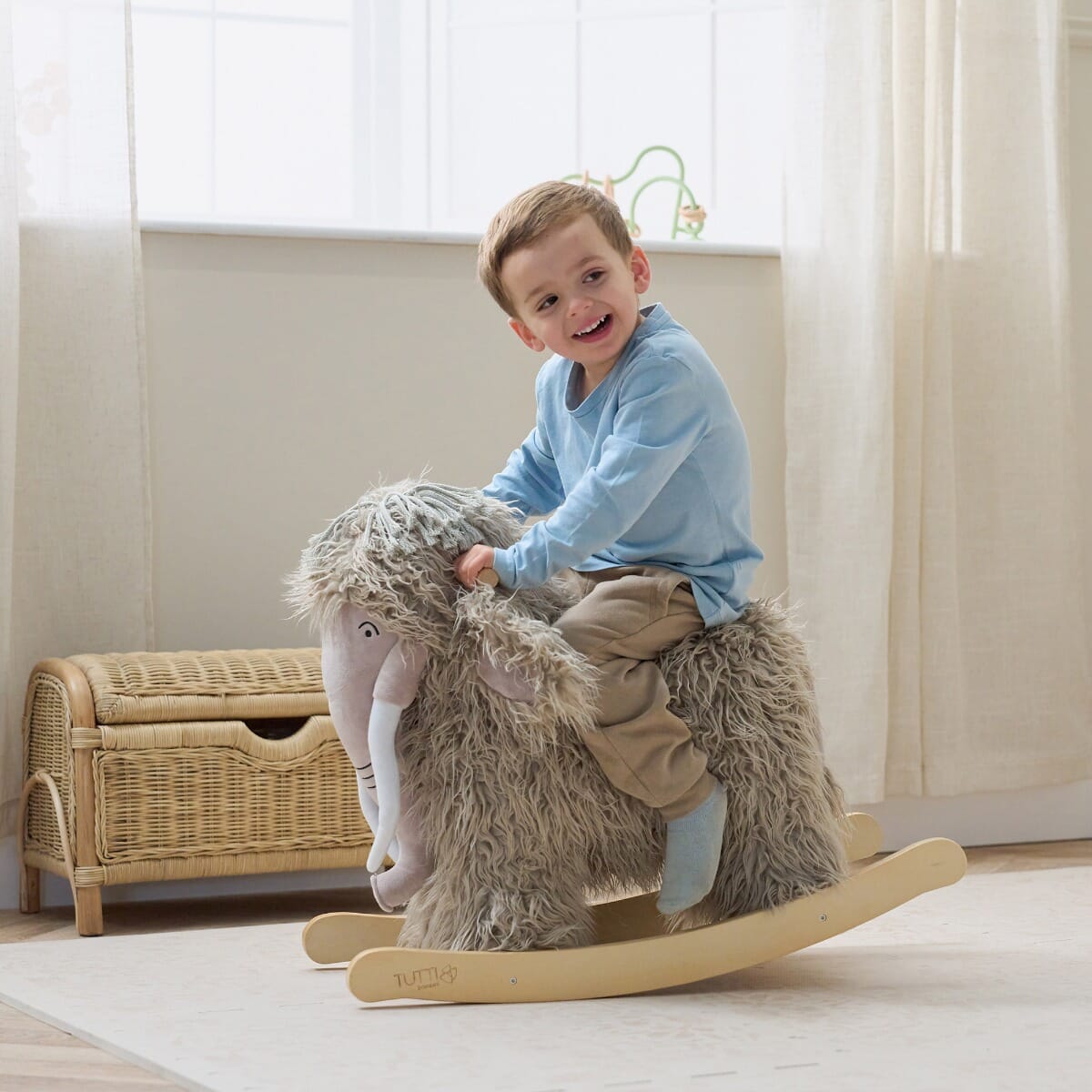 Tutti Bambini Mimi the Woolly Mammoth Rocking Toy - Gray