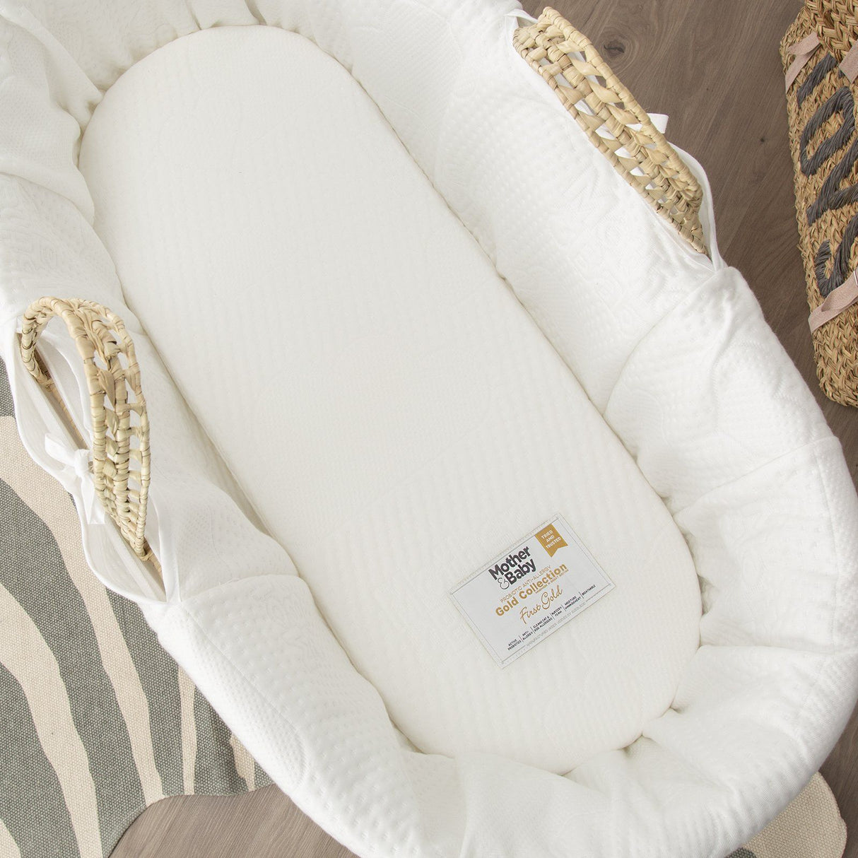 Mother&Baby First Gold Anti-Allergy Foam Moses Basket Small 66 x 28cm