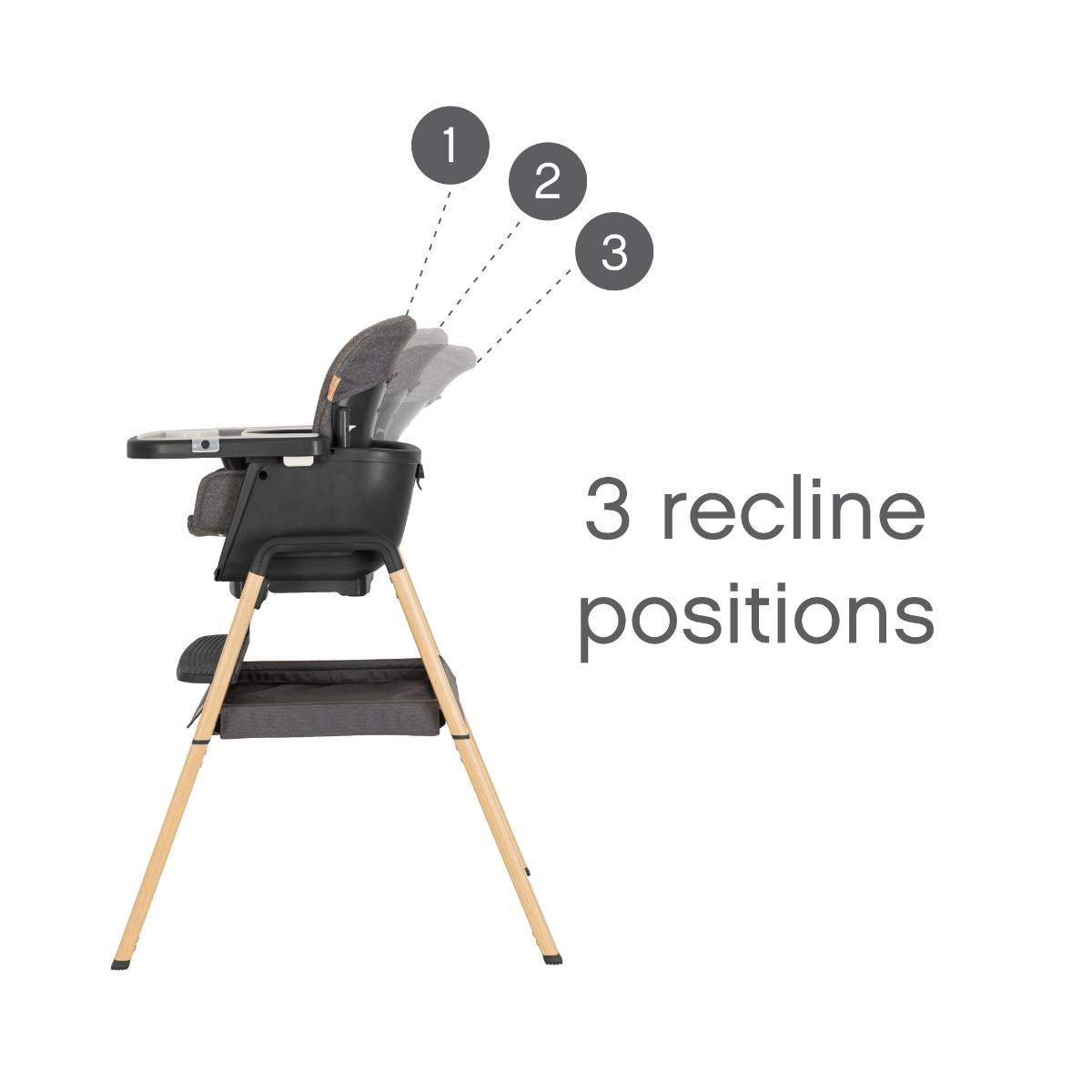 Tutti Bambini Nova Birth to 12 Years Complete Highchair Package - Grey/Oak