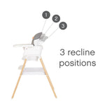 Tutti Bambini Nova Birth to 12 Years Complete Highchair Package - Scandinavian Walnut & Ecru