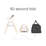 Tutti Bambini Nova Birth to 12 Years Complete Highchair Package - Ecru/Scandinavian Walnut