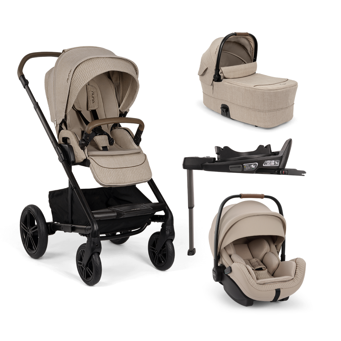 Nuna MIXX Next with ARRA Flex & Base Curv Travel System Bundle - Cosmopolitan