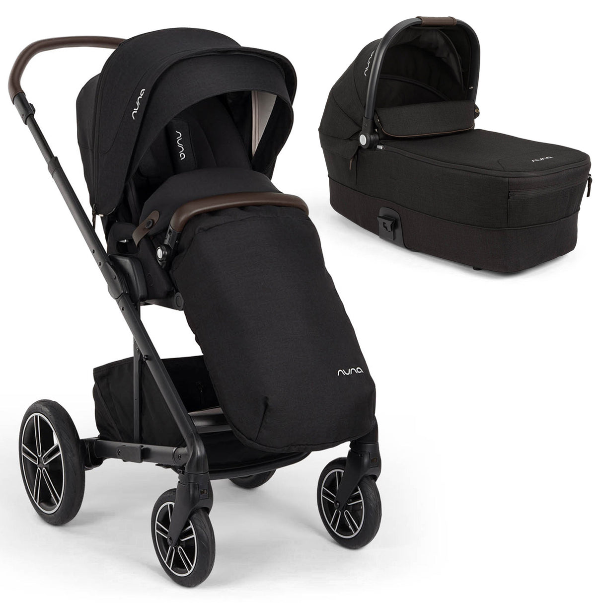 Nuna MIXX Next with ARRA Flex & Base Curv Travel System Bundle - Caviar
