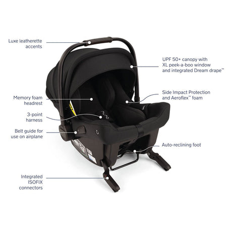 Nuna SWIV Next Stroller + LYTL Carrycot + PIPA URBN Travel System Bundle - Caviar 36