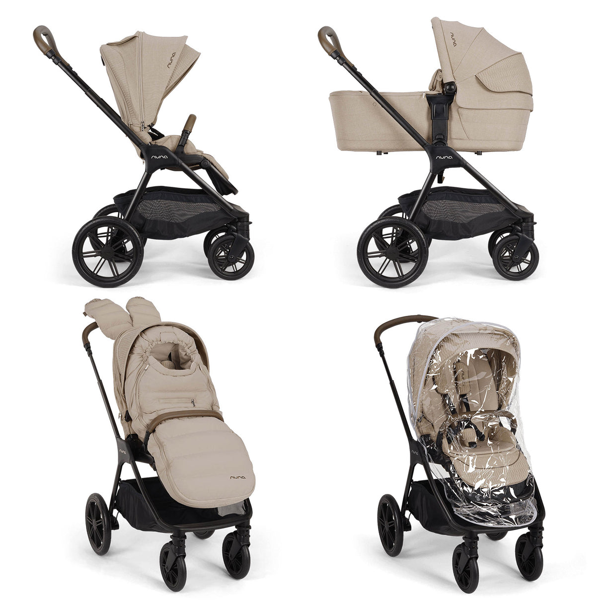 Nuna TRIV LX All Season with ARRA Flex & Base Curv Travel System Bundle - Cosmopolitan
