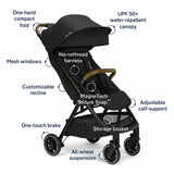 Nuna TRVL Compact Stroller with Raincover & Travel Bag - Caviar 4