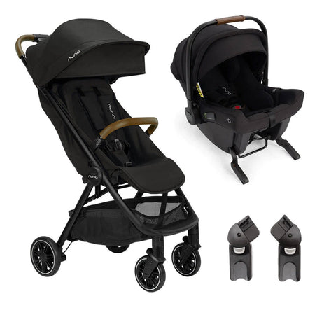 Nuna TRVL Compact Stroller with PIPA URBN Car Seat - Caviar 1