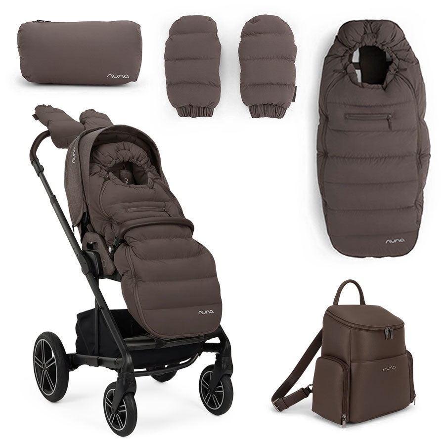 Nuna Winter Stroller Set with Changing Bag - Chestnut