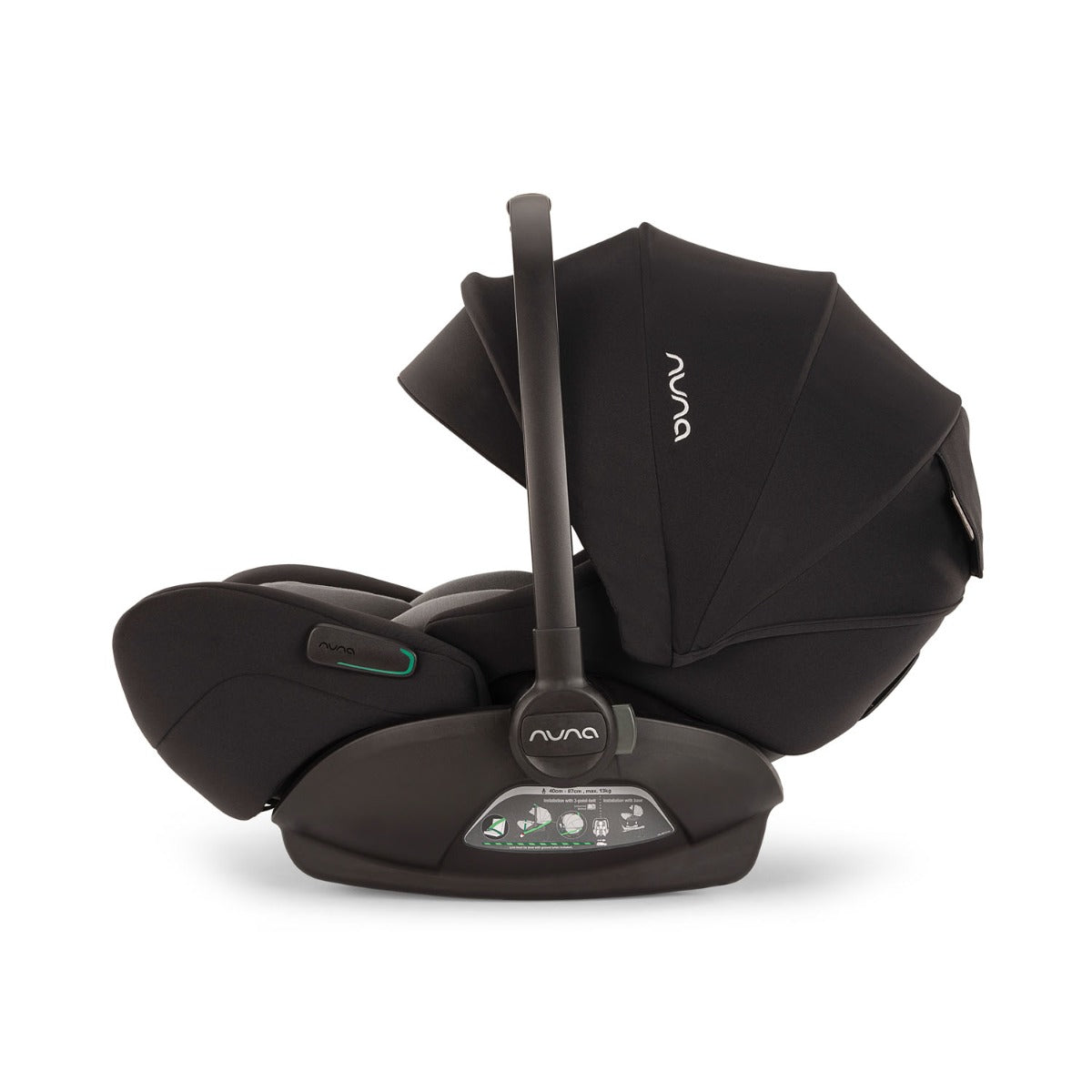 Nuna IXXA Next with ARRA Flex & Base Curv Travel System Bundle - Caviar 18
