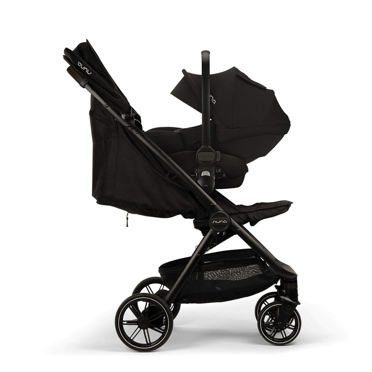 Nuna TRVL LX Compact Stroller with Raincover & Travel Bag - Caviar 13