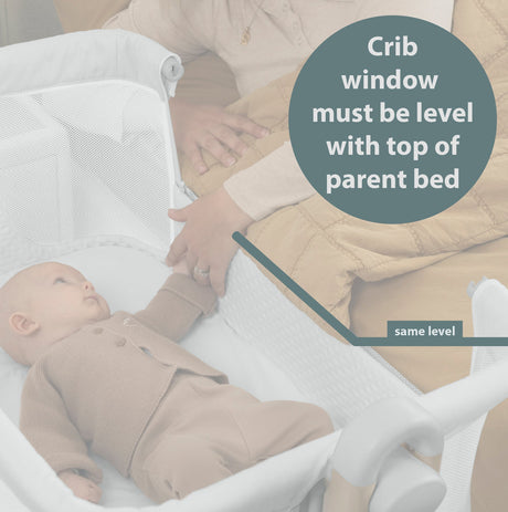 Obaby Cloud Bedside Crib - Grey