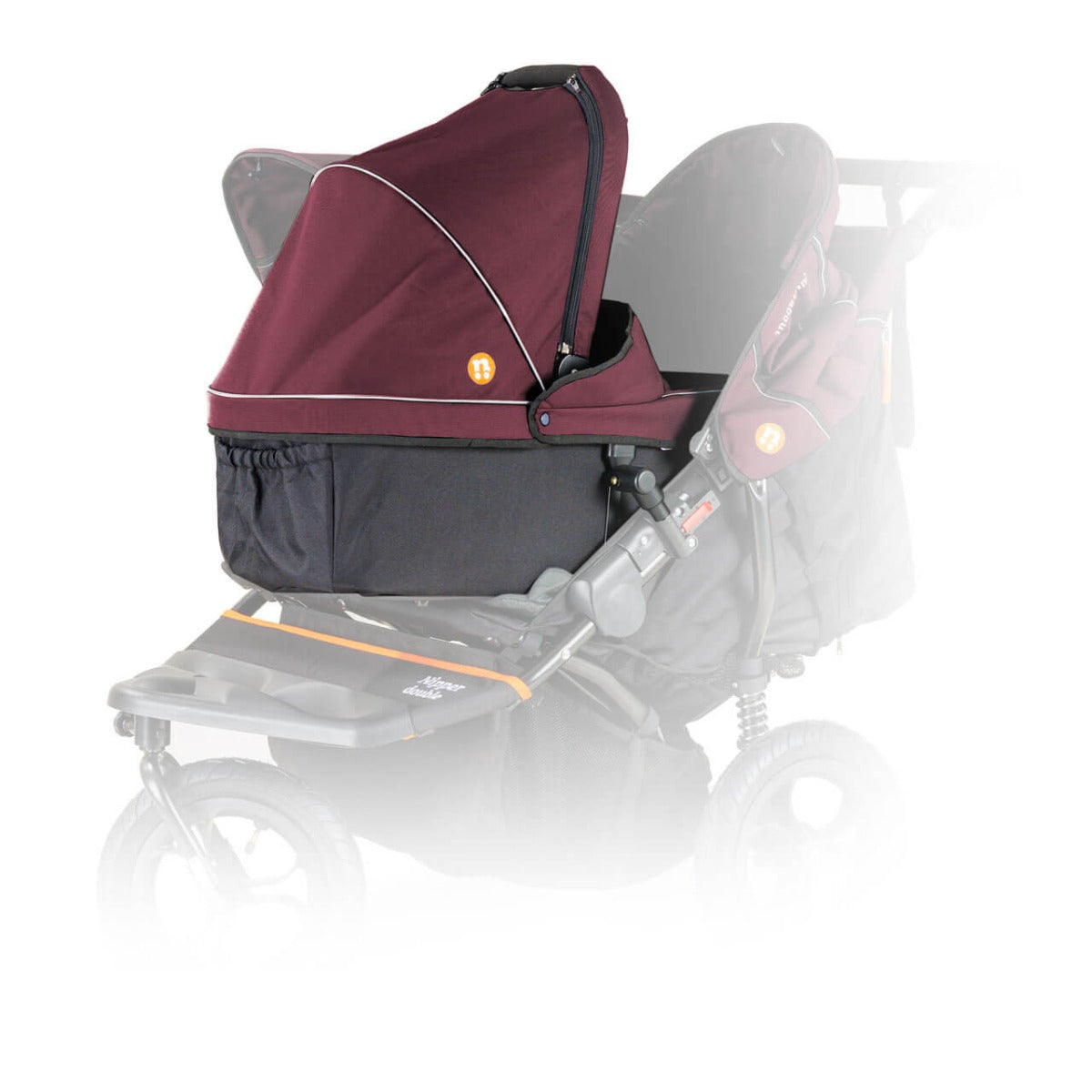 Out n About Nipper V5 Double Carrycot - Brambleberry Red 2