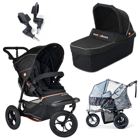 Out n About Nipper V6 Single Cybex Cloud T Newborn Bundle - Summit Black 6