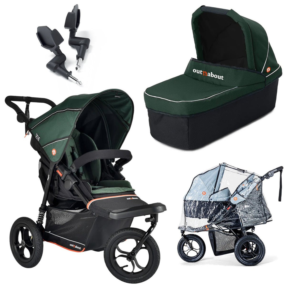 Out n About Nipper V6 Single Maxi-Cosi Pebble 360 Pro2 Newborn Bundle - Sycamore Green 6