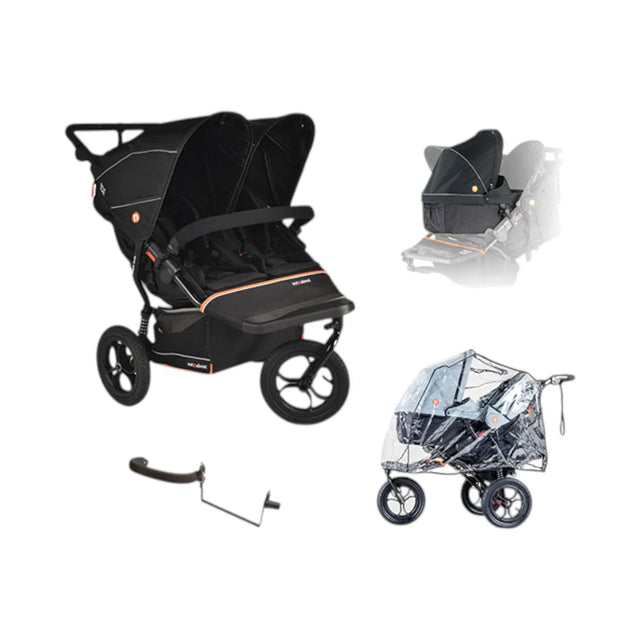 Out n About Nipper V6 Double Newborn & Toddler Bundle - Summit Black 1