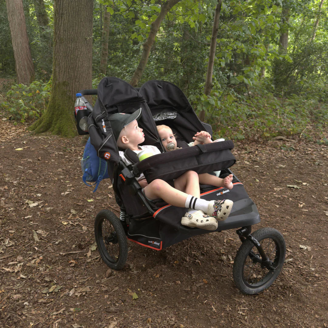 Out n About Nipper V6 Plus Double Pushchair - Rocksalt Grey 3