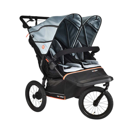Out n About Nipper V6 Plus Double Pushchair - Rocksalt Grey 1