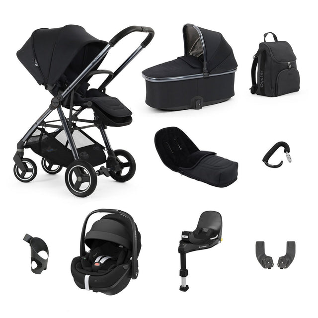 BabyStyle Oyster Gravity+ 9 Piece Maxi-Cosi Pebble 360 Pro2 Bundle - Carbonite 1