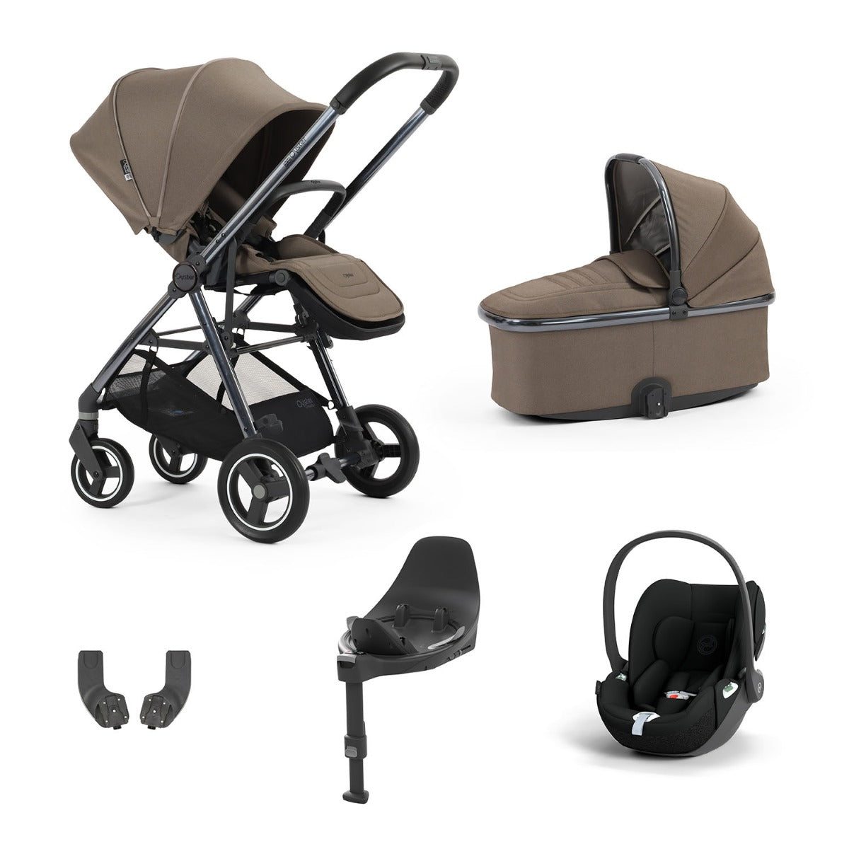 BabyStyle Oyster Gravity+ 5 Piece Cybex Cloud T Bundle - Mink 1
