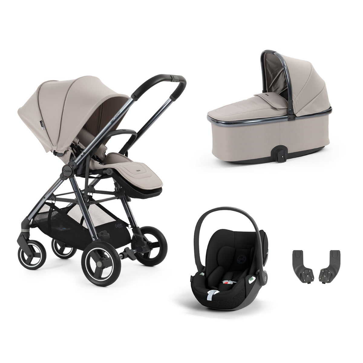 BabyStyle Oyster Gravity+ 4 Piece Cybex Cloud T Bundle - Stone 1