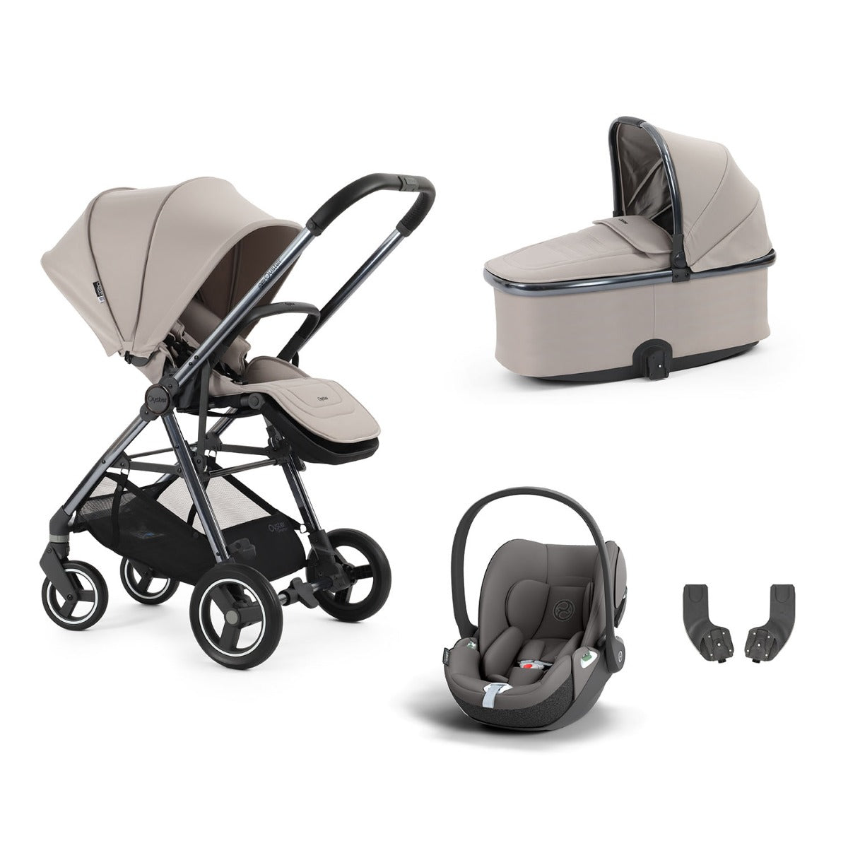 BabyStyle Oyster Gravity+ 4 Piece Cybex Cloud T Bundle - Stone 12