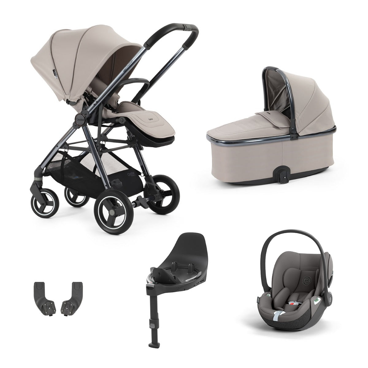 BabyStyle Oyster Gravity+ 5 Piece Cybex Cloud T Bundle - Stone 12