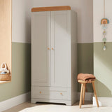 Tutti Bambini Malmo Cot Bed with Rio Furniture 3 Piece Room Set - Dove Grey/Honey Oak
