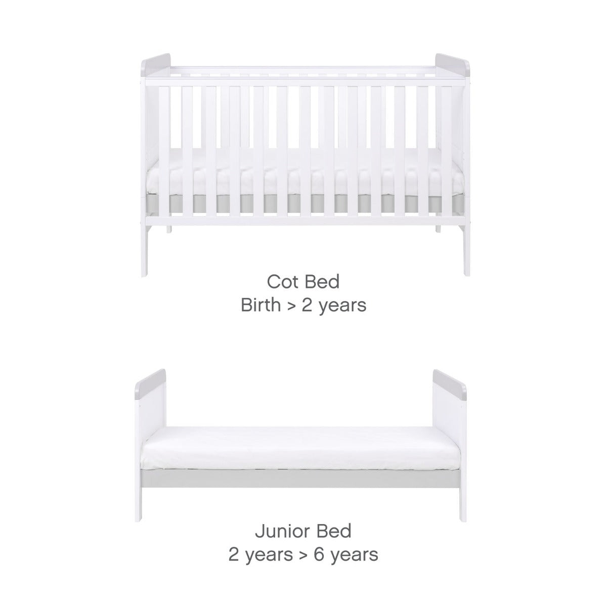 Tutti Bambini Rio 2pc Room Set - White/Dove Grey 5