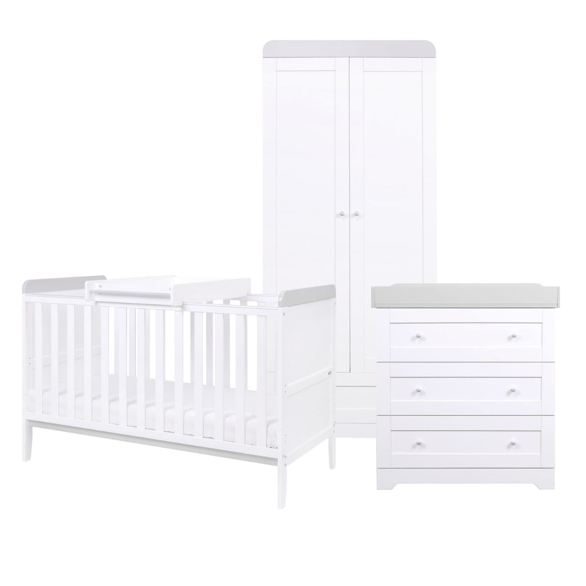 Tutti Bambini Rio 3pc Room Set - White/Dove Grey 5
