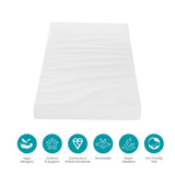 Tutti Bambini Rio Cot Bed with Cot Top Changer & Mattress - White/Dove Grey 10