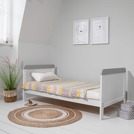 Tutti Bambini Rio Cot Bed with Cot Top Changer & Mattress - White/Dove Grey 7