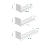 Tutti Bambini Rio Set of Three L-Shaped Wall Shelves - White 6