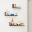 Tutti Bambini Rio Set of Three L-Shaped Wall Shelves - Slate Grey 1