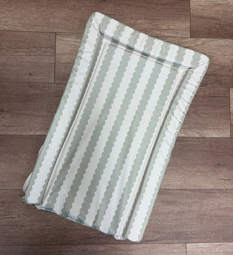 Obaby Changing Mat - Sage Scallop Stripe